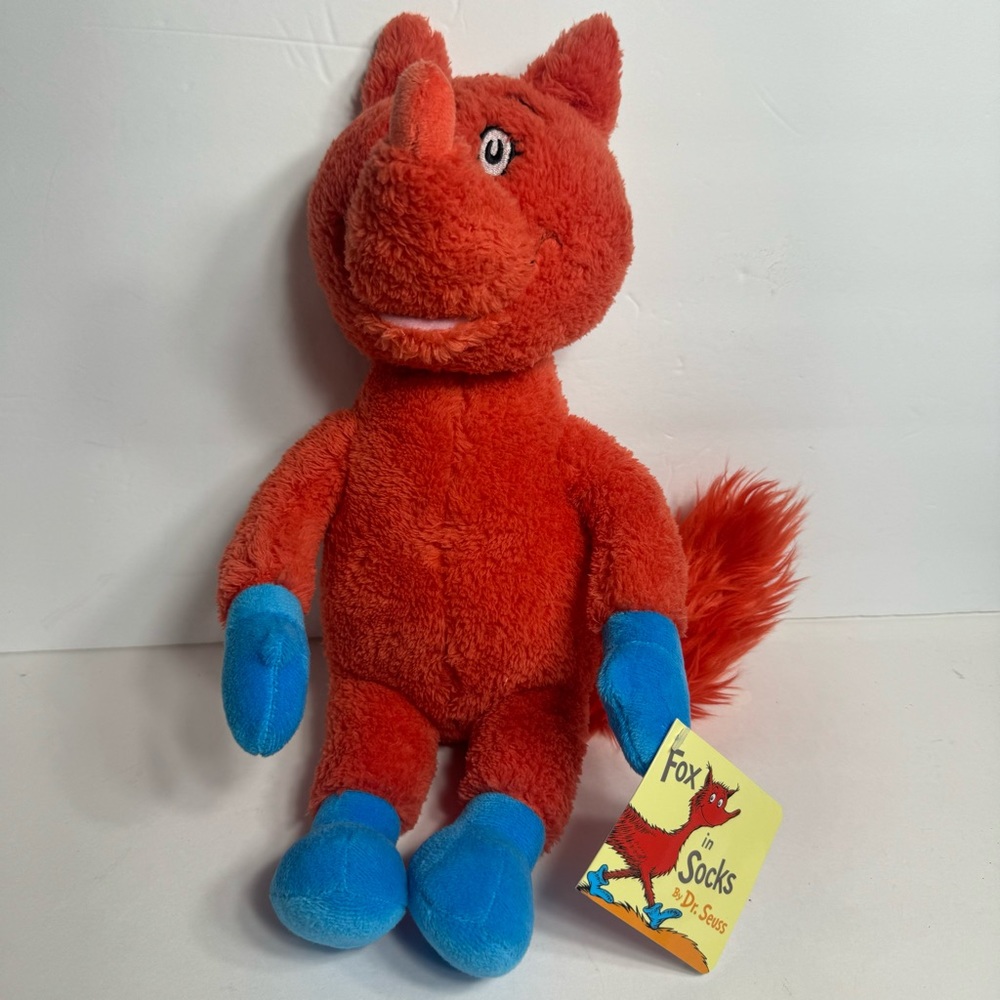 Kohls Cares plush Fox in Socks from the book, "Fox in Socks" by Dr Seuss.